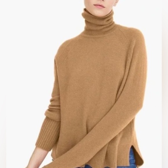 J.Crew Supersoft Camel Turtleneck – Quiet Luxury Fall Staple Size Medium - Picture 1 of 11